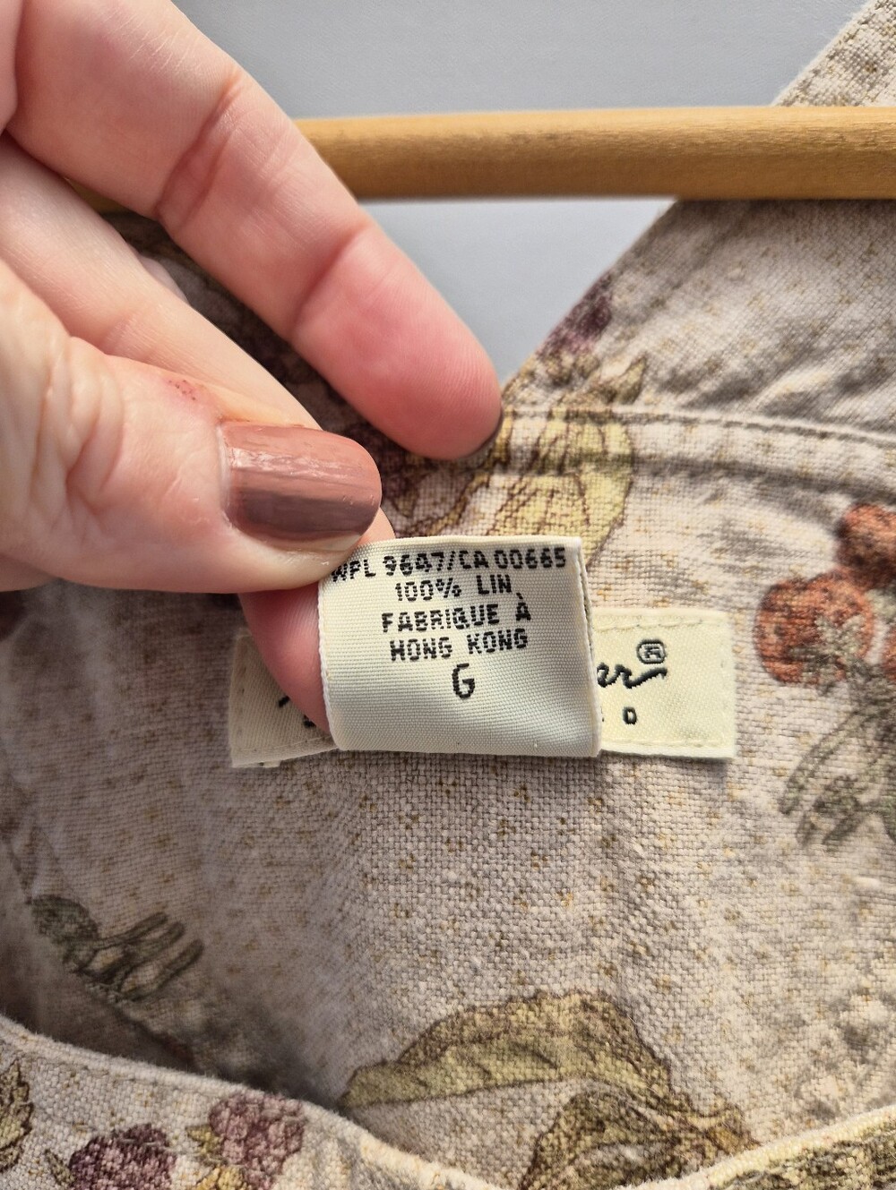 Vtg 90s Eddie Bauer Linen Berry Overalls Jumper Dress L Cottagecore Whimsigoth - Picture 8 of 12